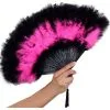 Black & Pink Marabou Fan -Costume Party Decor Store 792847