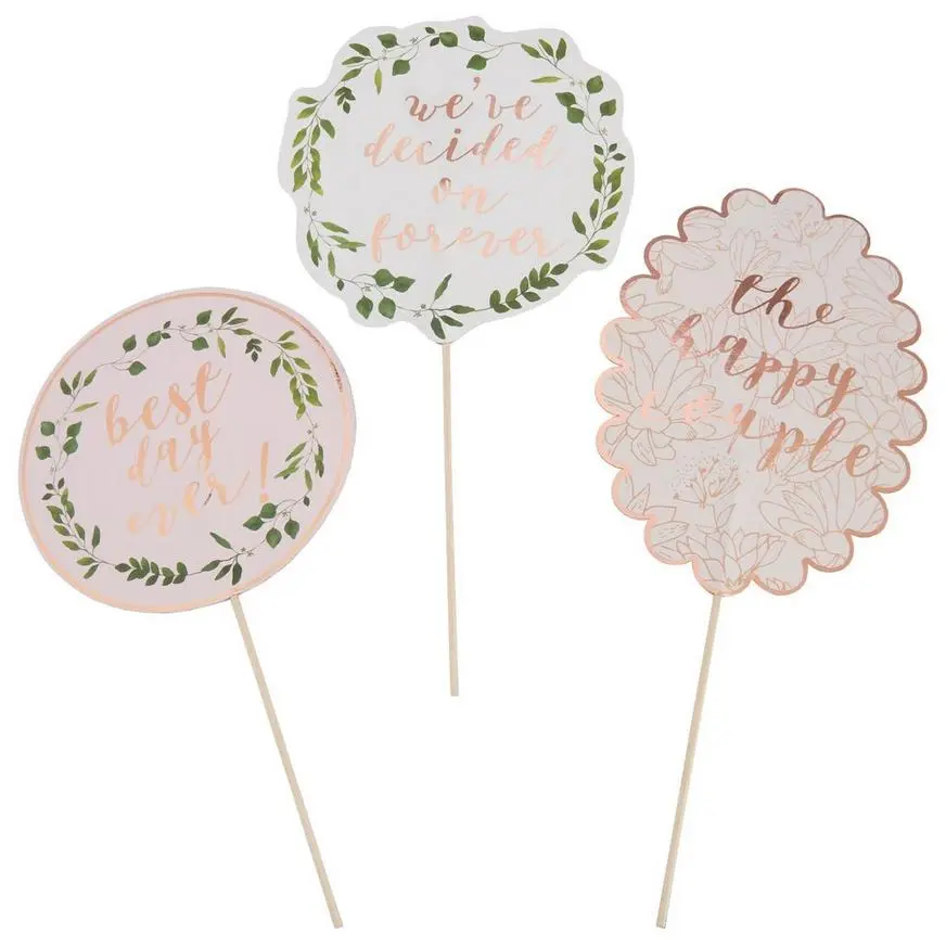 Talking Tables Inc Rose Gold Centerpiece Sticks 3ct 3 Talking Tables Inc Rose Gold Centerpiece Sticks 3ct