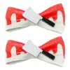 M&J TRIMMMINGS / PAPILLION ACCESSORIES Glitter Bloody Knife Bow Hair Clips 2ct