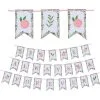 Floral Greenery Always & Forever Pennant Banner