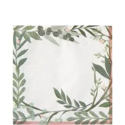 AMSCAN Floral Greenery Lunch Napkins 16ct