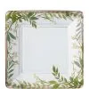 AMSCAN Metallic Floral Greenery Dessert Plates 8ct -Costume Party Decor Store 796122