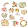 AMSCAN Mint Floral Wedding Cutouts 12ct