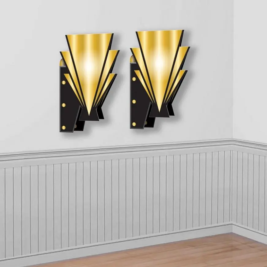 Roaring 20s Wall Sconces 2ct 3 Roaring 20s Wall Sconces 2ct