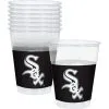 Clear Chicago White Sox Plastic Cup, 16oz, 25ct - MLB -Costume Party Decor Store 804785
