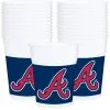 Atlanta Braves Plastic Cups 25ct -Costume Party Decor Store 808449