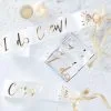 Ginger Ray Metallic Gold & White I Do Crew Sashes 6ct -Costume Party Decor Store 815280