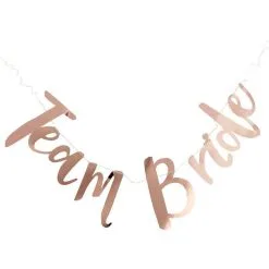 Ginger Ray Metallic Rose Gold Team Bride Letter Banner