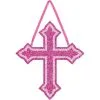 Glitter Pink Cross Sign -Costume Party Decor Store 818078