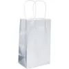 Extra Small Silver Paper Gift Bag -Costume Party Decor Store 819374