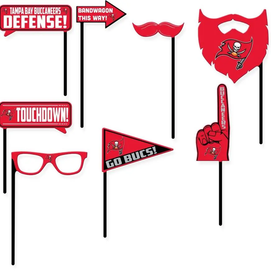 Tampa Bay Buccaneers Photo Booth Props 9ct 3 Tampa Bay Buccaneers Photo Booth Props 9ct