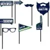 Seattle Seahawks Photo Booth Props 9ct -Costume Party Decor Store 825796
