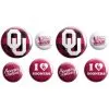 Oklahoma Sooners Buttons 8ct -Costume Party Decor Store 827291