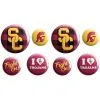 USC Trojans Buttons 8ct -Costume Party Decor Store 827303