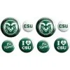 Colorado State Rams Buttons 8ct -Costume Party Decor Store 827310