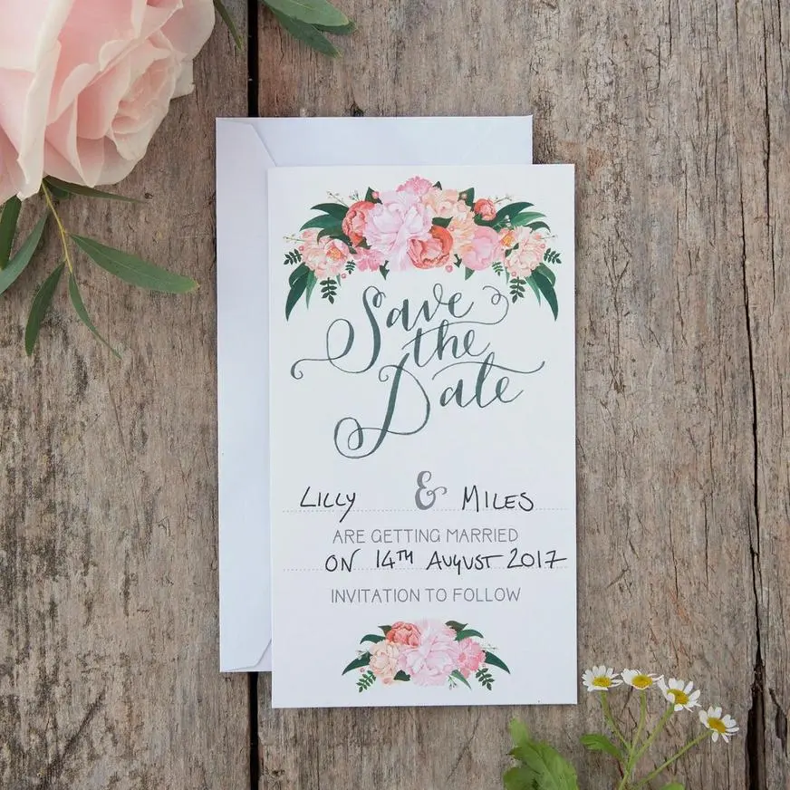 Ginger Ray Floral Boho Wedding Save The Date Cards 10ct 3 Ginger Ray Floral Boho Wedding Save The Date Cards 10ct