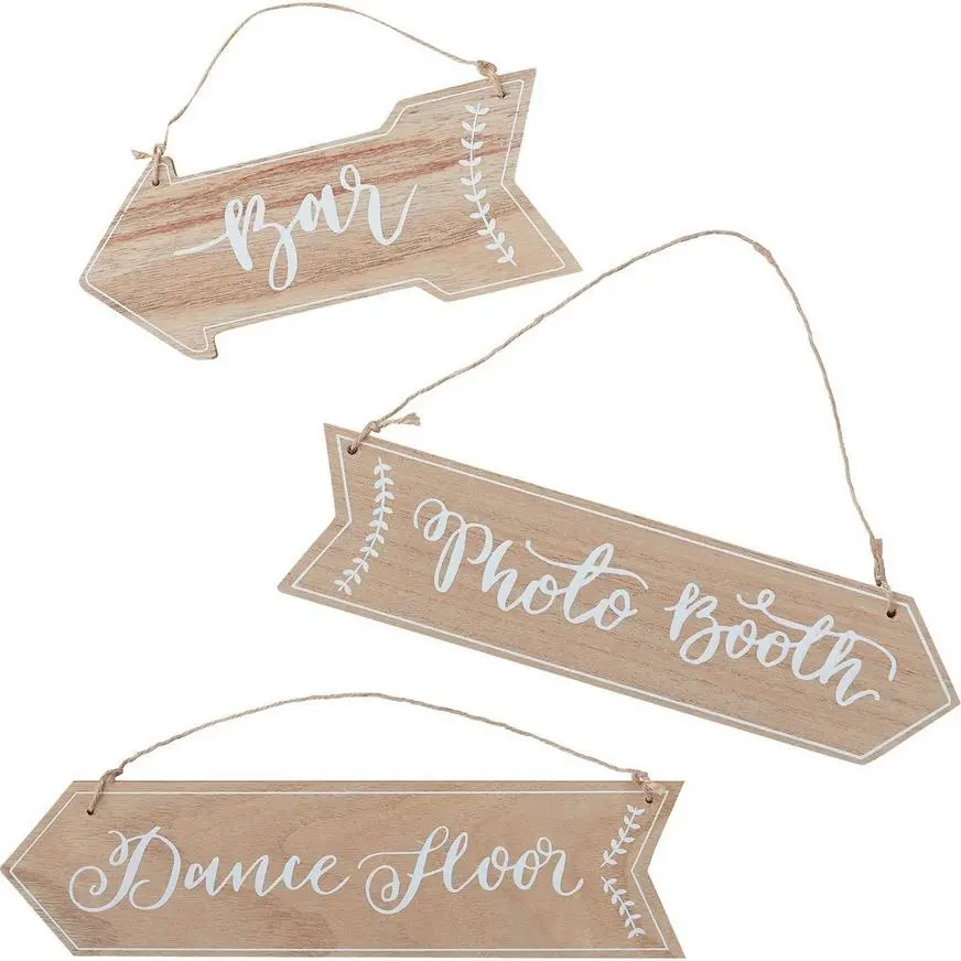 Ginger Ray Boho Wedding Arrow Signs 3ct 4 Ginger Ray Boho Wedding Arrow Signs 3ct - Image 2