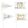 Bride Tribe Pennant Flags 4ct 2 Bride Tribe Pennant Flags 4ct -Costume Party Decor Store 835309