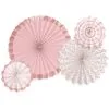 Blush & Rose Gold Paper Fan Decorations 4ct 1 Blush & Rose Gold Paper Fan Decorations 4ct -Costume Party Decor Store 835373