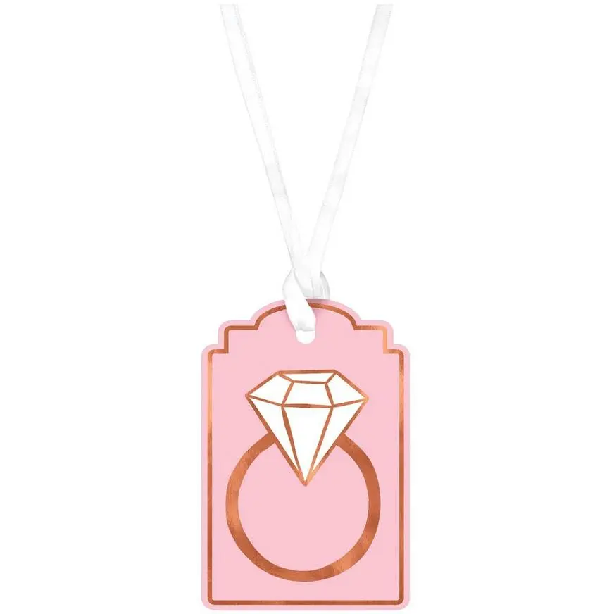 Blush & Rose Gold Diamond Ring Gift Tags 3 Blush & Rose Gold Diamond Ring Gift Tags