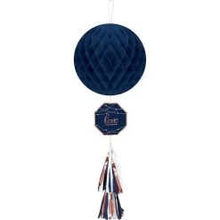Navy Love Honeycomb Decoration With Tail