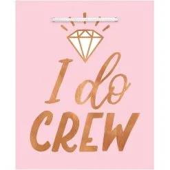 Blush & Rose Gold I Do Crew Gift Bags 6ct