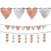 Rose Gold Heart Cutout Banners 2pc -Costume Party Decor Store 835399