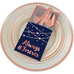 Navy Bride Cutlery Holders 12ct