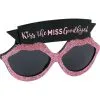 Glitter Pink Kiss The Miss Goodbye Sunglasses 1 Glitter Pink Kiss The Miss Goodbye Sunglasses -Costume Party Decor Store 835424