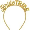 Gold Glitter Bride Tribe Headbands 6ct -Costume Party Decor Store 835427