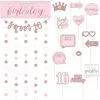 Glitter Gold & Pink Sweet 16 Photo Booth Kit 14pc -Costume Party Decor Store 835780