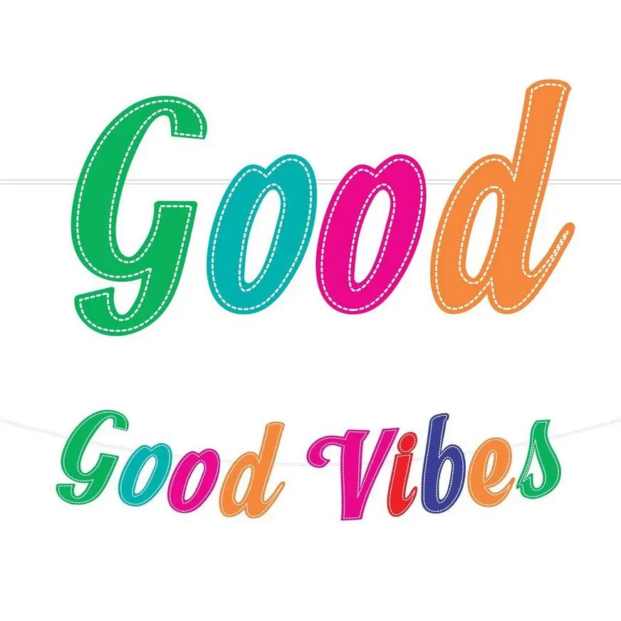 Good Vibes 70s Letter Banner 3 Good Vibes 70s Letter Banner
