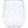 Creative Converting Iridescent Dots Plastic Stemless Wine Glass -Costume Party Decor Store 837138