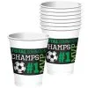 Goal Getter Soccer Plastic Cups 8ct 1 Goal Getter Soccer Plastic Cups 8ct -Costume Party Decor Store 841729