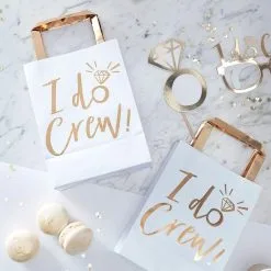 Ginger Ray Metallic Gold I Do Crew Gift Bags 5ct