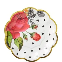 Party City Pop Blush Rose Dessert Plates 8ct
