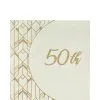 Party City Metallic Gold & White 50th Anniversary Lunch Napkins 16ct -Costume Party Decor Store 844250