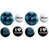 Miami Marlins Buttons 8ct 2 Miami Marlins Buttons 8ct -Costume Party Decor Store 852826