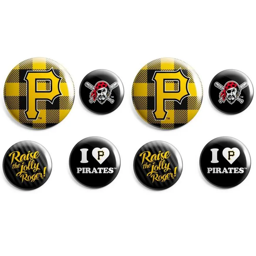 Pittsburgh Pirates Buttons 8ct 3 Pittsburgh Pirates Buttons 8ct