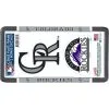 Colorado Rockies License Plate Frame With Decals 3pc -Costume Party Decor Store 852951