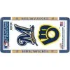 Milwaukee Brewers License Plate Frame With Decals 3pc -Costume Party Decor Store 852957