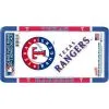 Texas Rangers License Plate Frame With Decals 3pc -Costume Party Decor Store 852968