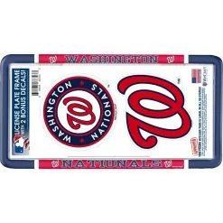 Washington Nationals License Plate Frame With Decals 3pc