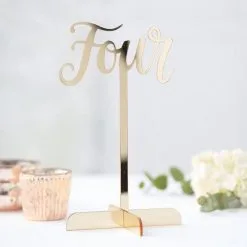 Ginger Ray Metallic Gold Table Numbers 1-12