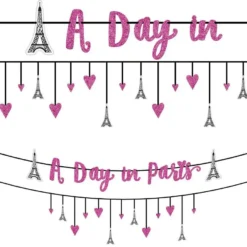 AMSCAN A Day In Paris Banner Kit 2ct