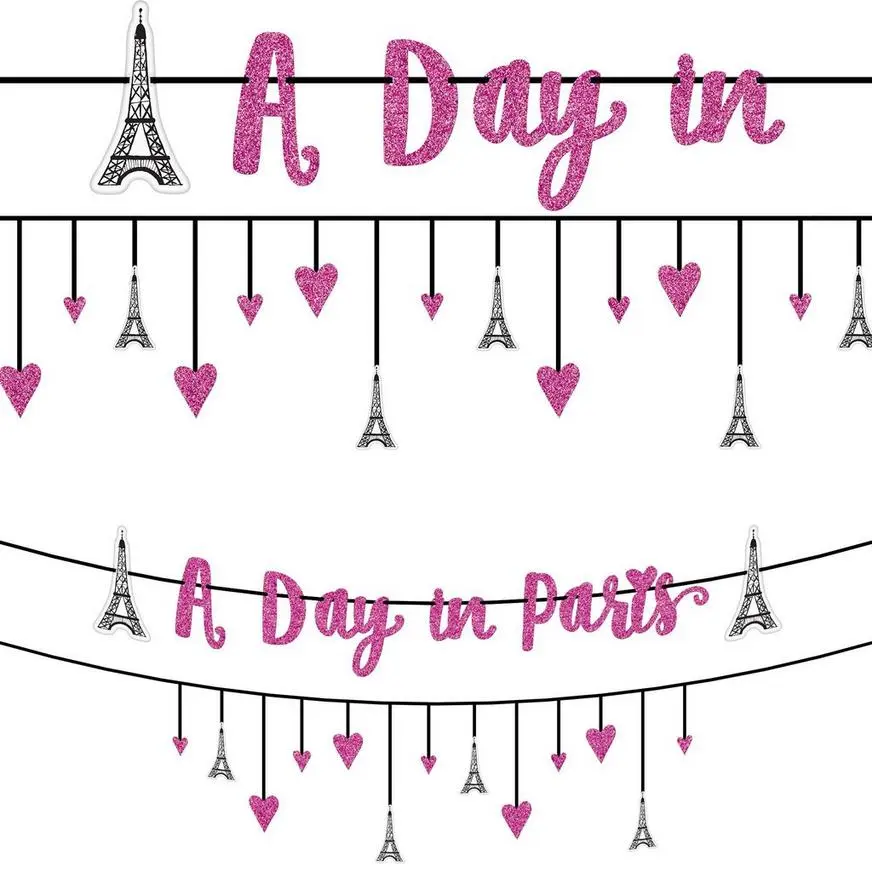 AMSCAN A Day In Paris Banner Kit 2ct 3 AMSCAN A Day In Paris Banner Kit 2ct