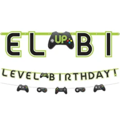 Level Up Birthday Banner With Mini Banner