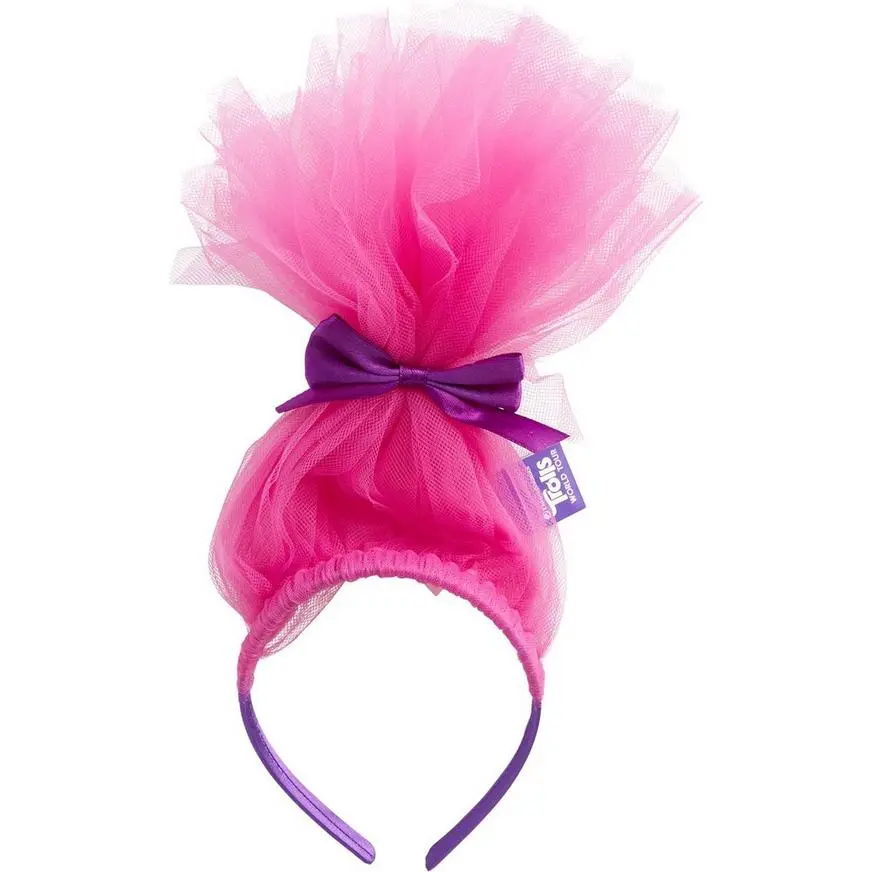 Child Poppy Tulle Headband - Trolls World Tour 3 Child Poppy Tulle Headband - Trolls World Tour