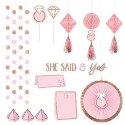 Blush Rose Bridal Shower Table Decorating Kit 23pc