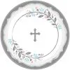 Silver Cross Holy Day Paper Dinner Plates, 10.5in, 18ct